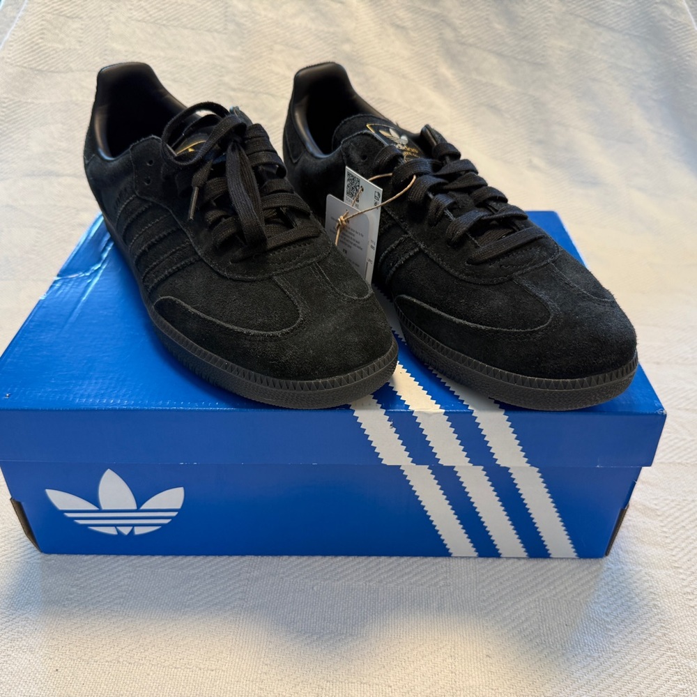 Adidas Men's Black Suede Sneakers